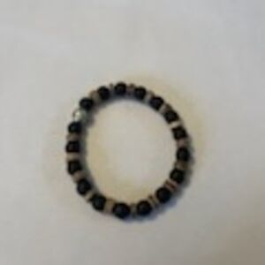 Jelly's Jewelry and Boutique Handcrafted Black and Brown Beaded Bracelet